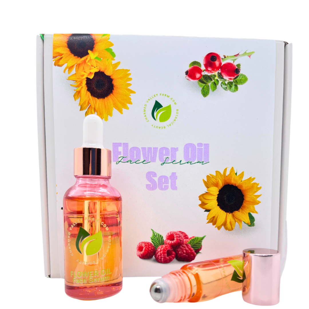 Flower Oil Face Serum Set