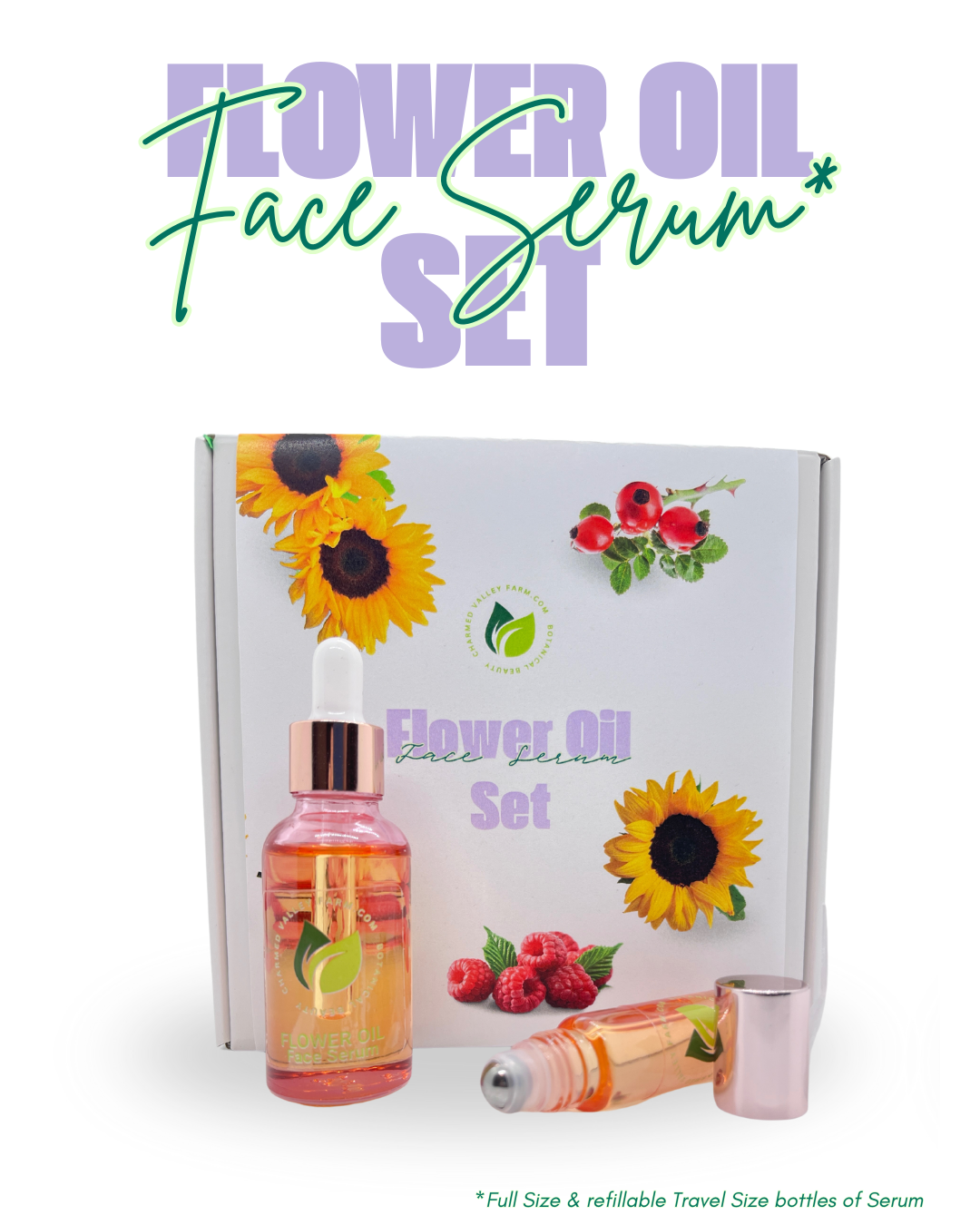 Flower Oil Face Serum Set
